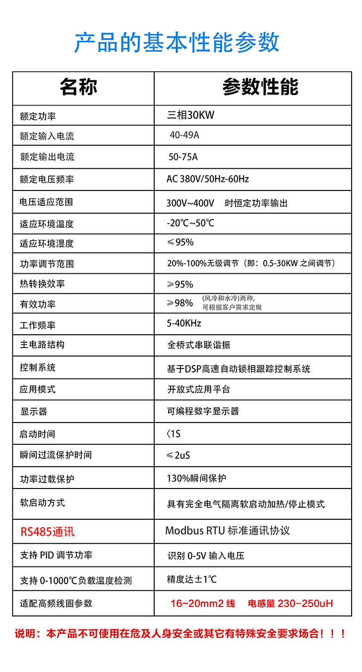 30KW蓄熱式采暖爐專用控制器+電磁加熱棒基本性能參數 30KW蓄熱式采暖爐專用控制器+電磁加熱棒基本性能參數